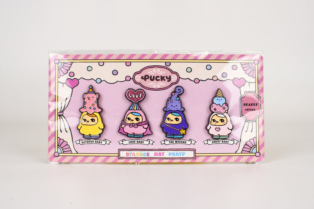 Strange Hat Pin - Hearts